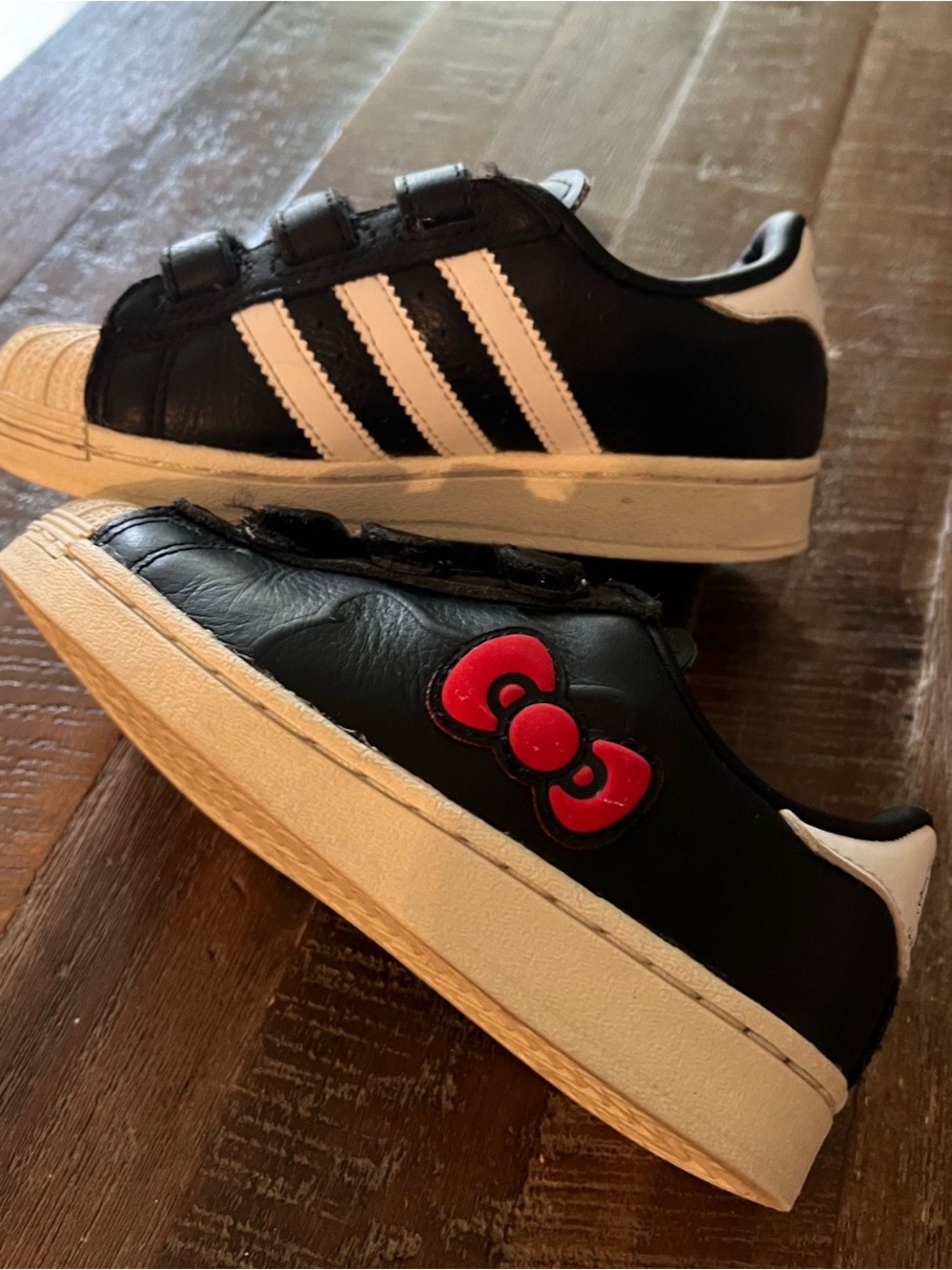 Kids Black Adidas Hello Kitty Sneakers